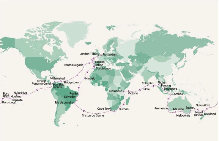 World Cruise Map